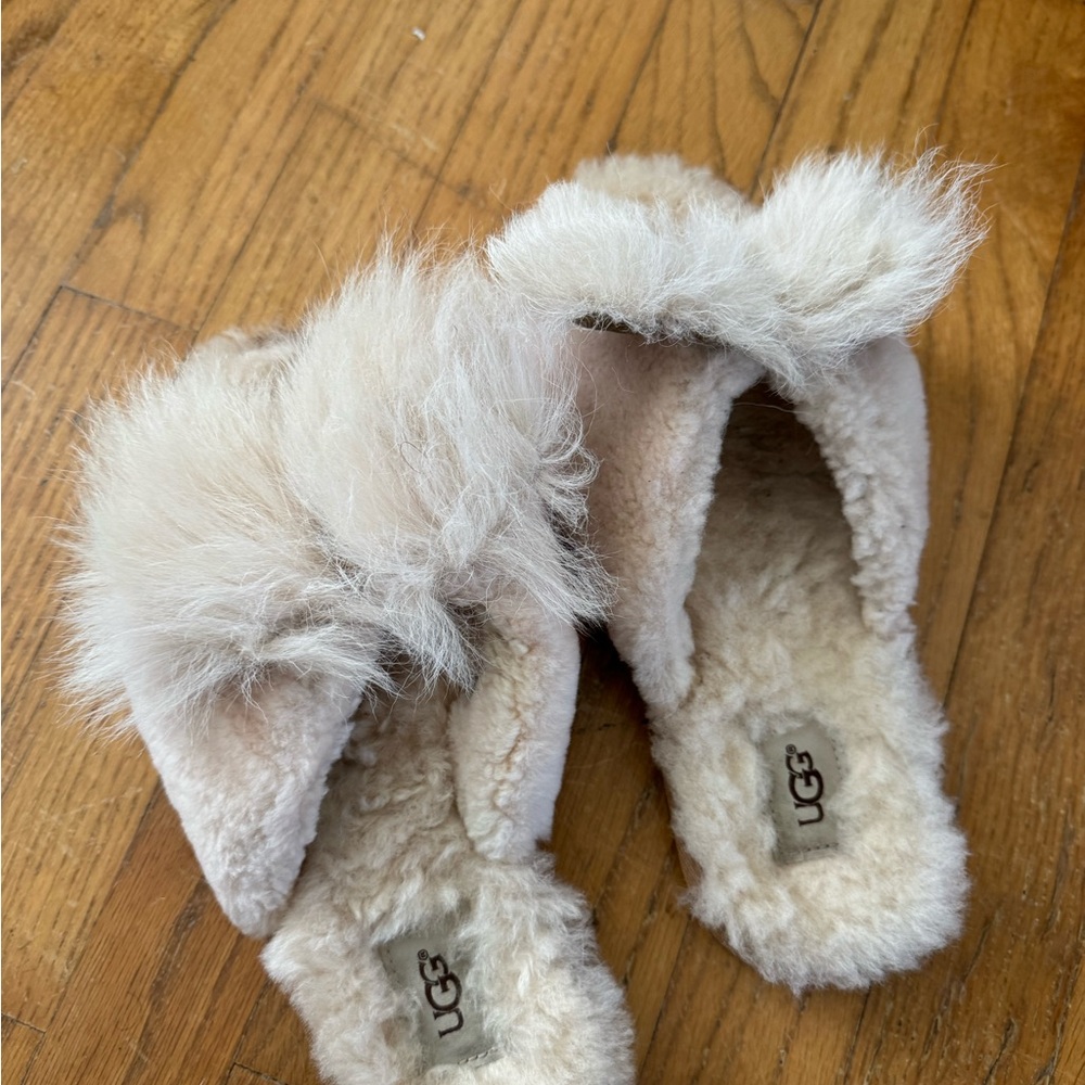 UGG Women's Plush Tan Slippers
